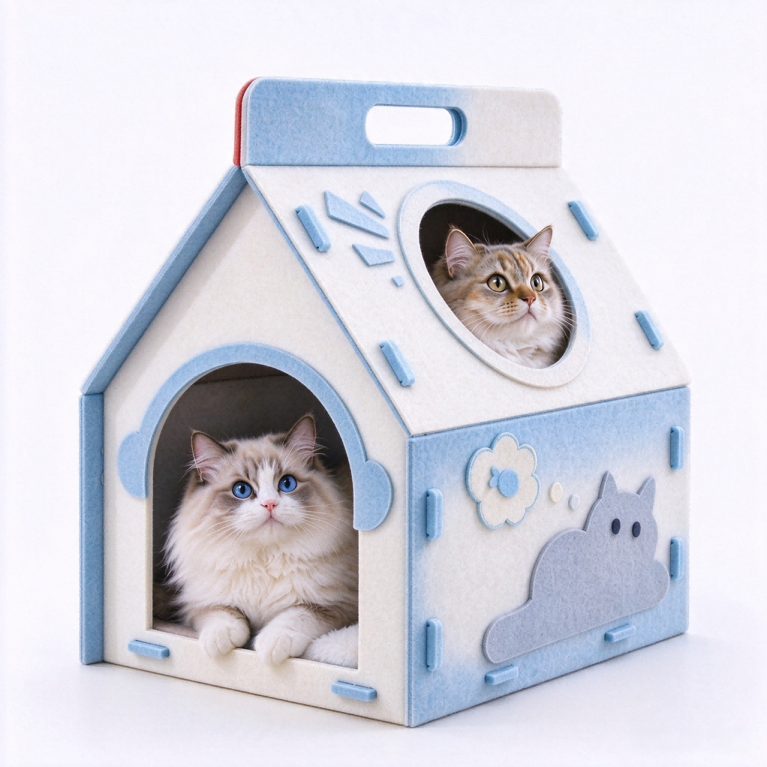 Foldable Indoor Pet House for Cats & Dogs – OEM Portable Handle Washable Pet Cave – Custom Pet House Supplier China